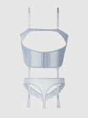 SIENNA 2 PIECE BUSTIER & PANTY SET STONE BLUE / S