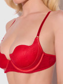 KIKI LACE & FAUX LEATHER BALCONETTE & OPEN BACK HIPSTER SET