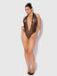KIKI LACE PLUNGE HALTER TEDDY