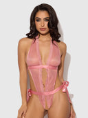 KIKI LACE & SATIN DROP OFF TEDDY