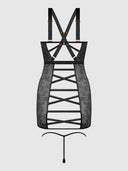 KIKI LACE STRAPPY & BACKLESS CHEMISE & G-STRING SET