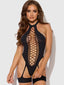 HALTER NECK & GARTERED TEDDY BODYSTOCKING