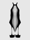HALTER NECK & GARTERED TEDDY BODYSTOCKING
