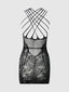 CRISS CROSS STRAPPY BODYSTOCKING DRESS