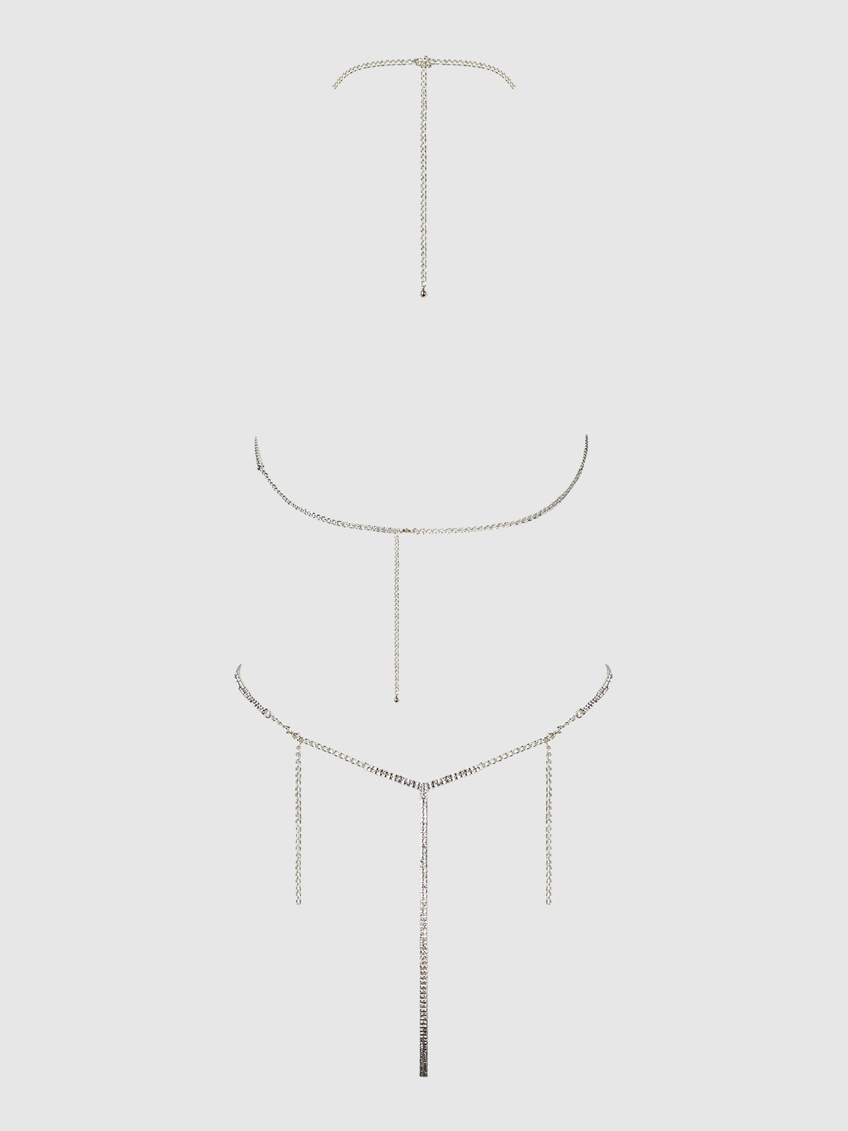 RHINESTONE DANGLE FRINGE TEDDY