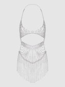 RHINESTONE NETTED CHEMISE