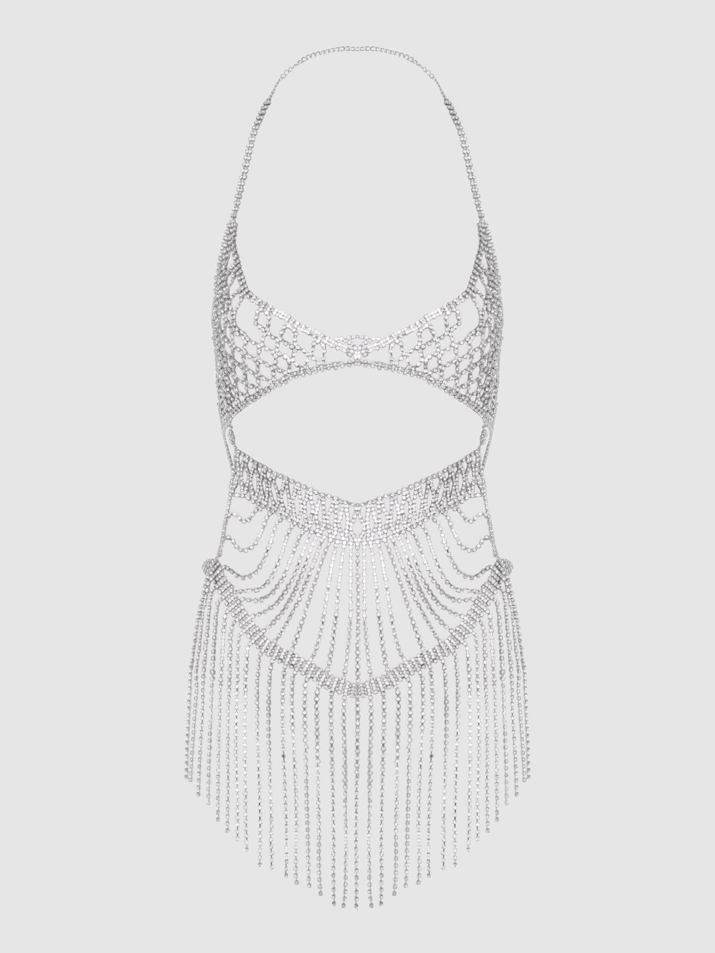 RHINESTONE NETTED CHEMISE