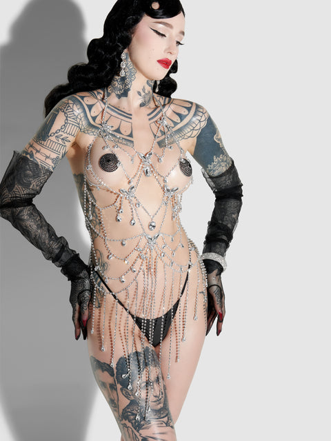 RHINESTONE BUTTERFLY CHEMISE