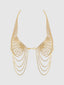 RHINESTONE NET HALTER WITH OPENABLE FRONT