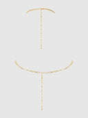 RHINESTONE NET HALTER WITH OPENABLE FRONT