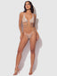 RHINESTONE NET HALTER WITH OPENABLE FRONT