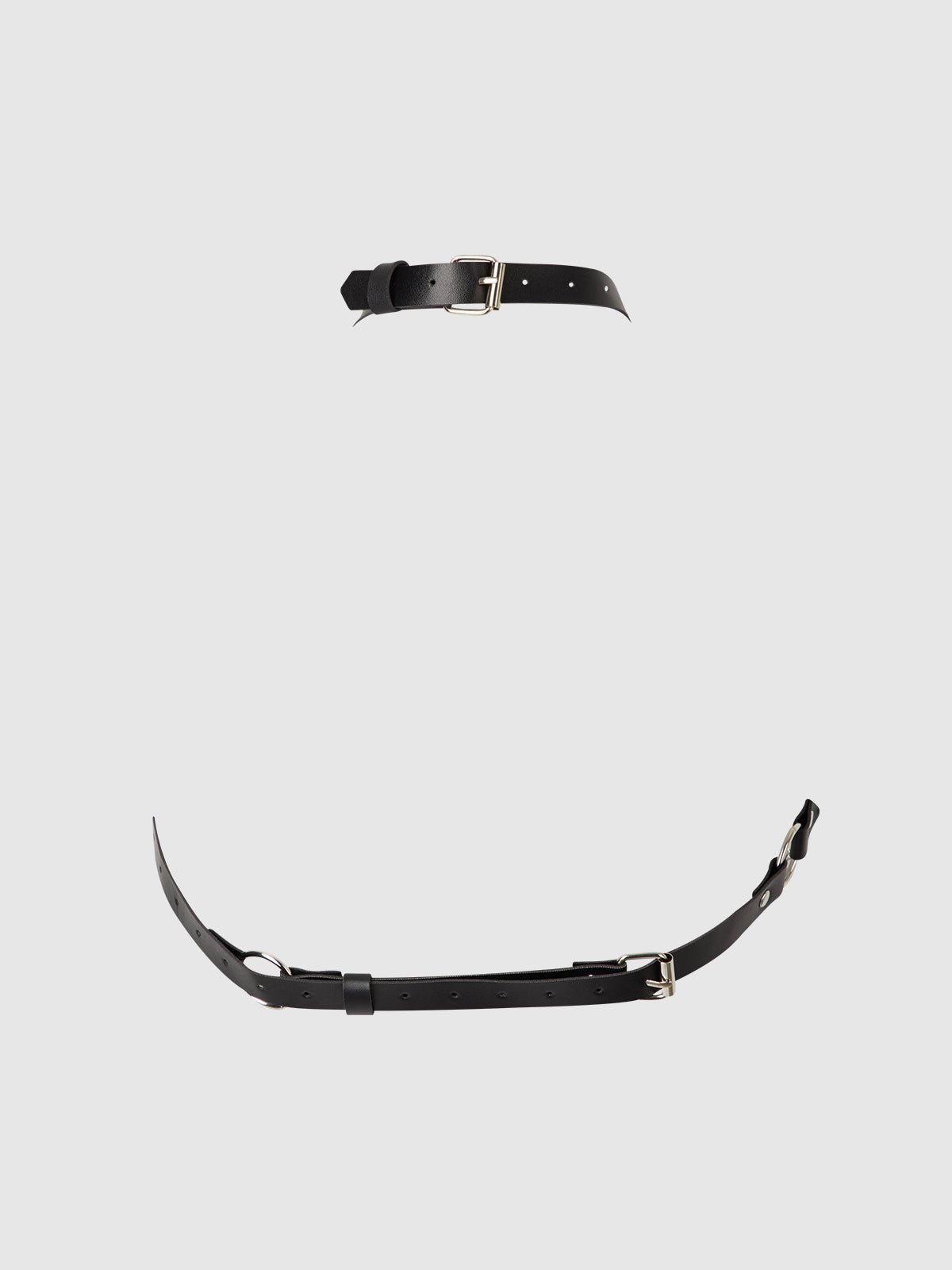 CHAIN & LEATHER-LIKE DRAPED HARNESS