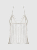 RHINESTONE PLUNGE CAMI