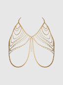 PEARL & CHAIN DRAPED BRALETTE