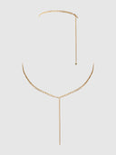 PEARL & CHAIN DRAPED BRALETTE