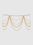 PEARL & CHAIN DRAPED GARTER