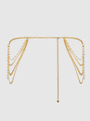 PEARL & CHAIN DRAPED GARTER