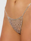 CHAINMAIL RHINESTONE THONG