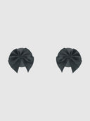 FAUX LEATHER & SATIN BOW PASTIES