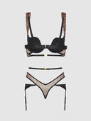 CHANTAL PLUNGE PUSH UP BRA & CROTCHLESS TANGA SET