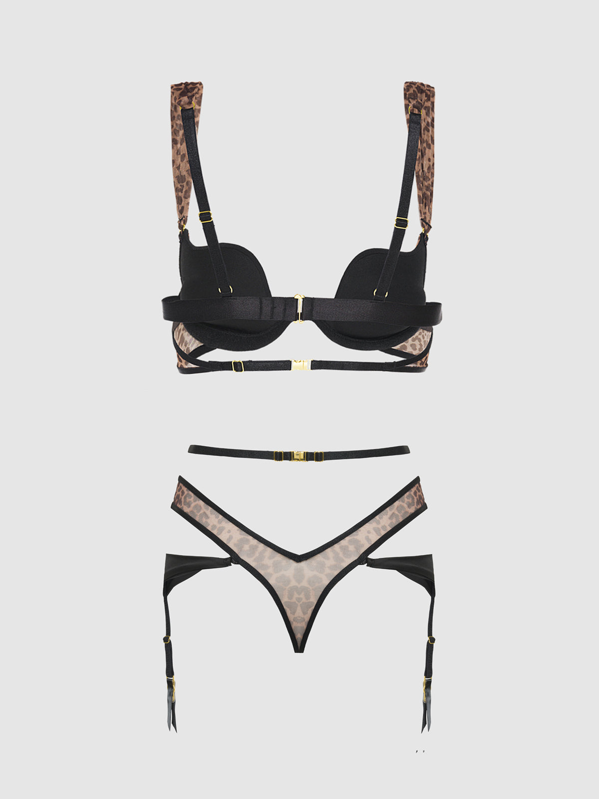 CHANTAL PLUNGE PUSH UP BRA & CROTCHLESS TANGA SET