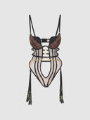 CHANTAL MESH PUSH-UP STRAPPY TEDDY