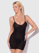 CHANTAL MESH CHEMISE & G-STRING SET