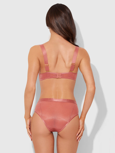 YVONE UNLINED CUTOUT MESH BRA & HIPSTER