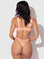 YVONE SHIMMER MESH OPENABLE CUP BRA & THONG SET