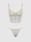 YVONE SHIMMER MESH BUSTIER & G-STRING SET