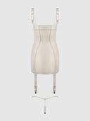 YVONE SHIMMER MESH UNDERWIRE CHEMISE & G-STRING SET