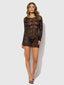 YVONE LACE LONG SLEEVE CHEMISE DRESS & G-STRING