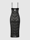 YVONE LACE PLUNGE PUSH UP GOWN