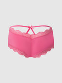 VERA MICRO & LACE TRIM STRAPPY BACK CHEEKY BUBBLEGUM PINK / S