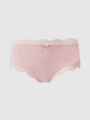 VERA MICRO & LACE TRIM STRAPPY BACK CHEEKY PEACH WHIP / S