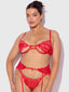 CECILY LACE & CHAIN BRA, GARTER & G-STRING SET