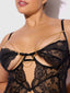 CECILY LACE & CHAIN GARTERED TEDDY