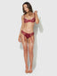 EDEN EMBROIDERED LACE BRA & PANTY SET RHUBARB / S