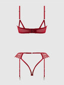 EDEN EMBROIDERED LACE BRA & BACKLESS HIPSTER SET