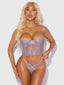 EDEN EMBROIDERED BUSTIER & TANGA SET
