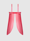 EDEN EMBROIDERED MESH & SATIN BABYDOLL