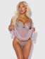 EDEN EMBROIDERED MESH & SATIN BABYDOLL