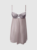 EDEN EMBROIDERED MESH & SATIN BABYDOLL