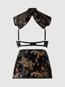 DRAGON 3 PIECE SKIRT SET BLACK / S