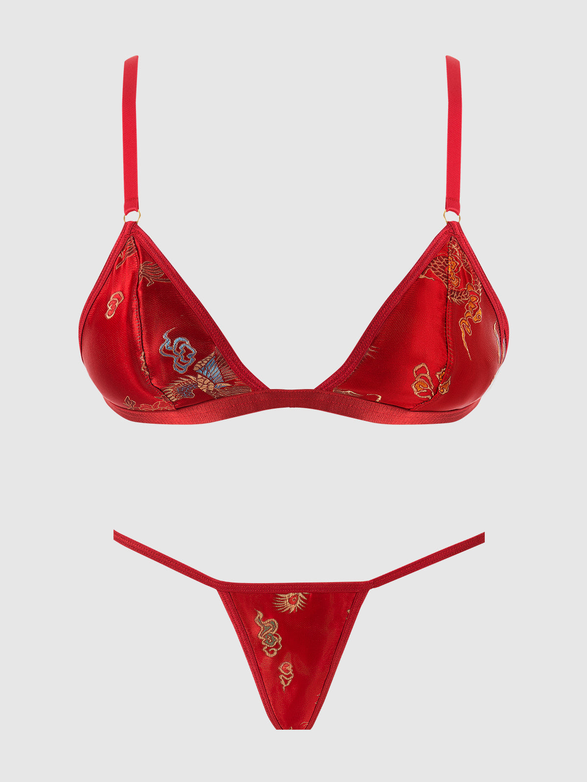 DRAGON 3 PIECE ROBE SET RED / S