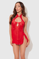 DRAGON CHEMISE SET RED / S
