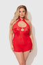 DRAGON CHEMISE SET RED / S