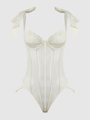 ROSALIE EMBROIDERED LACE TEDDY