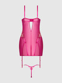 NOVA BLACKLIGHT LACE CHEMISE & THONG SET