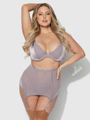 RAQUEL 3 PIECE SKIRT SET DARK ROSE / S